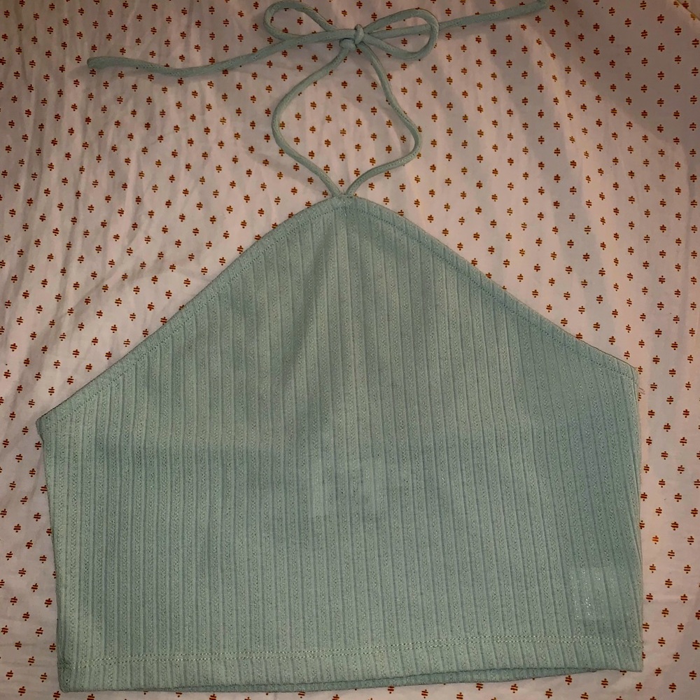 Princess Polly Top | Mint Halter Crop top